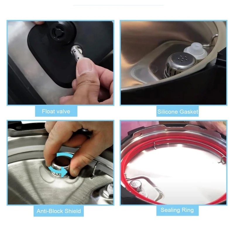 Electric Pressure Cooker Valves Replacement Set Pressure Valves for 5 and 6 Quart Models with Dishwasher Safe Drop Shipping