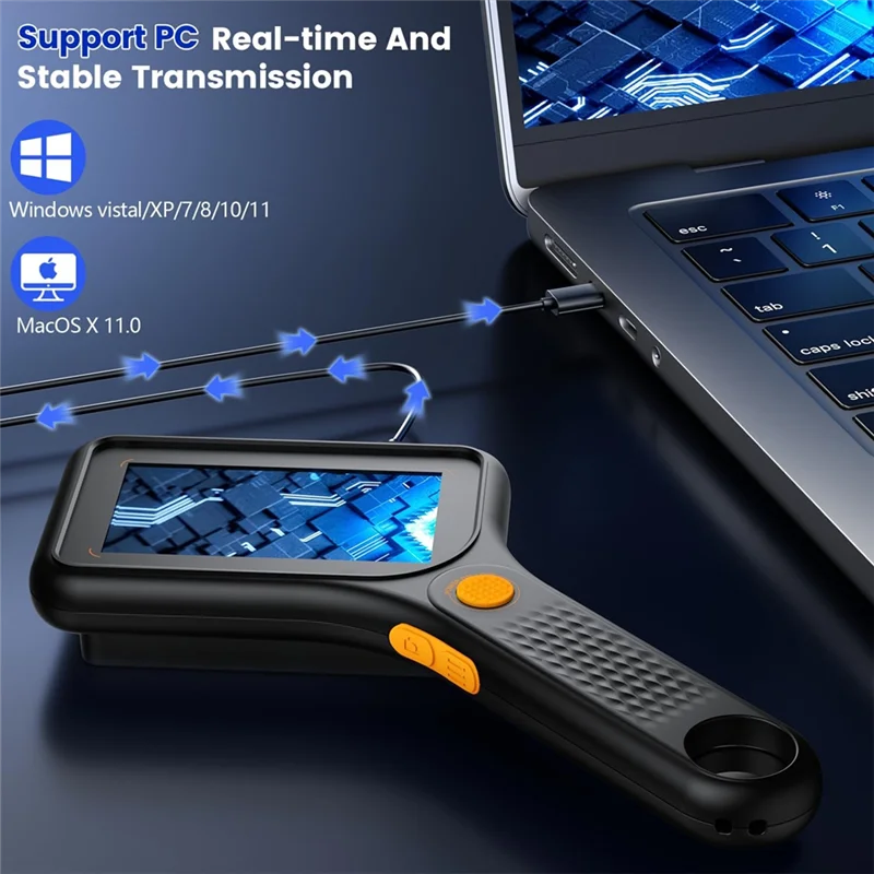 AT82-For Kids Adults -3 Inch IPS Screen Ahalfcit Digital Microscope 500X Handheld Coin Magnifier,3 Level LED Light