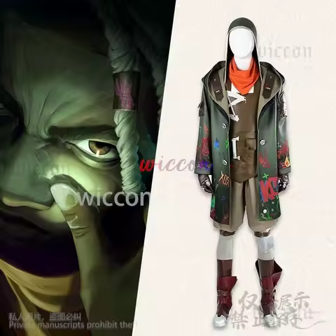 New Arcane Anime Game LOL Cosplay Ekko Costume Men Suit Coat Shoes Mask Outfits Halloween Christmas Cos Customi