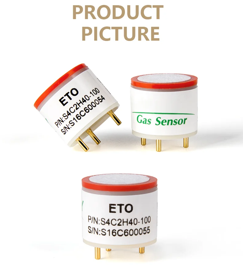 시정 행정용 2PCS ETO 정전위 전해 센서 100ppm C2H4O 감지기
