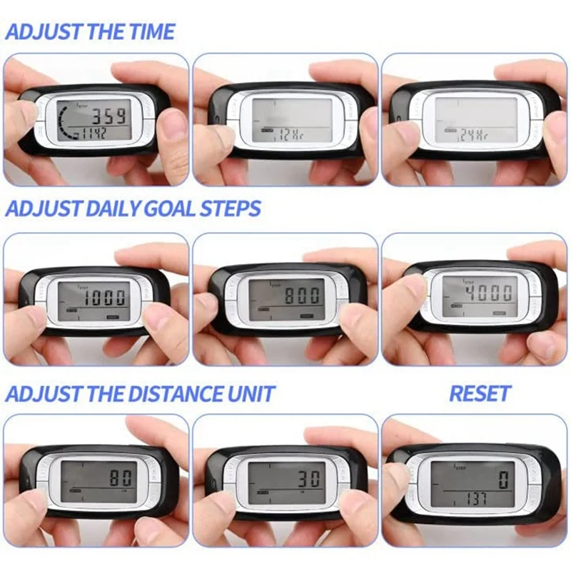 Pedometer For Walking,Screen Pedometer With Clip And Lanyard Simple Walking Step Counter Accurate 3D Pedometer