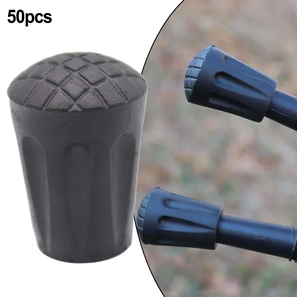 

Rubber Trekking Tips Trekking Pole Tips Bottom Grid Design Extend Service Life Increase Friction Trail Walking