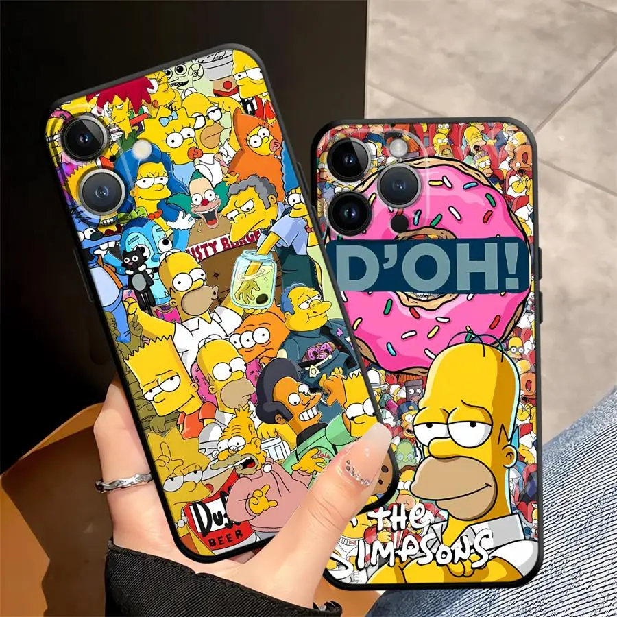 Funda de teléfono para iPhone SE 14 7 8 13 Mini 15 Plus X XS XR 11 17 16 Pro Max 12 17Air The S-simpsons
