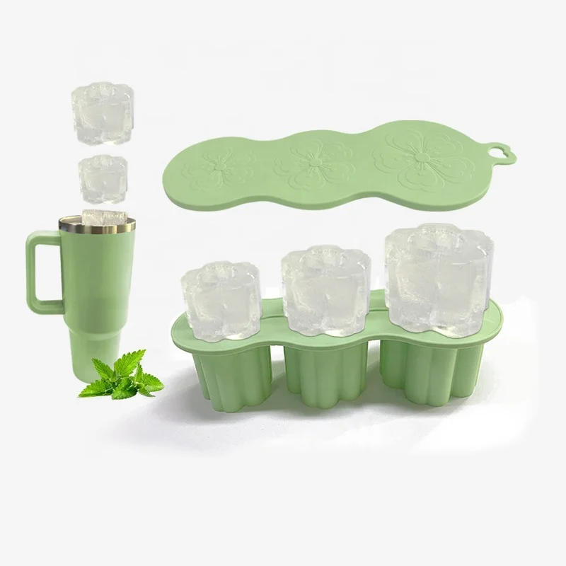 

3 Hollow Cylinders Mold for Tumbler Silicone Cube Tray for 30oz 40oz Tumbler
