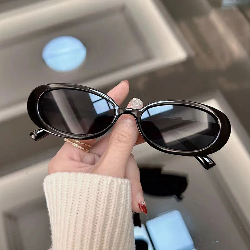 New Oval Vintage Sunglasses Women Fashion Sun Glasses Female Leopard Frame Retro Mirror Oculos De Sol - view 3