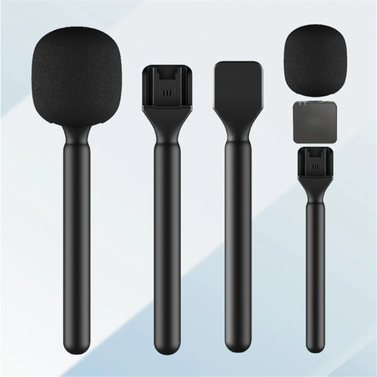 N87R Interview Microphone Handheld Adapter Foam for Rode Wireless Go/GoII/DJI Mic/Relacart/Wireless Transmitter,Cube-Only