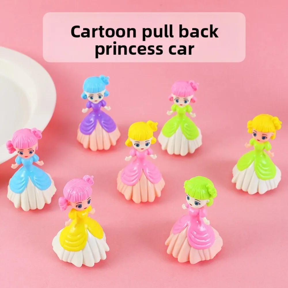 Creative Princess Themed Inertia Powered Pull Back Pocket Car Toy for Kids Toddlers Baby Gift Kindergarten Prize Fun Activity