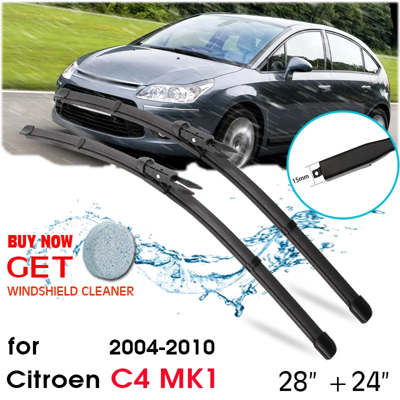 

Car Wiper Blade Front Window Windscreen Windshield Wipers Blades 28"+24" For Citroen C4 MK1 2004 2005 2006 2007 2008 2009 2010