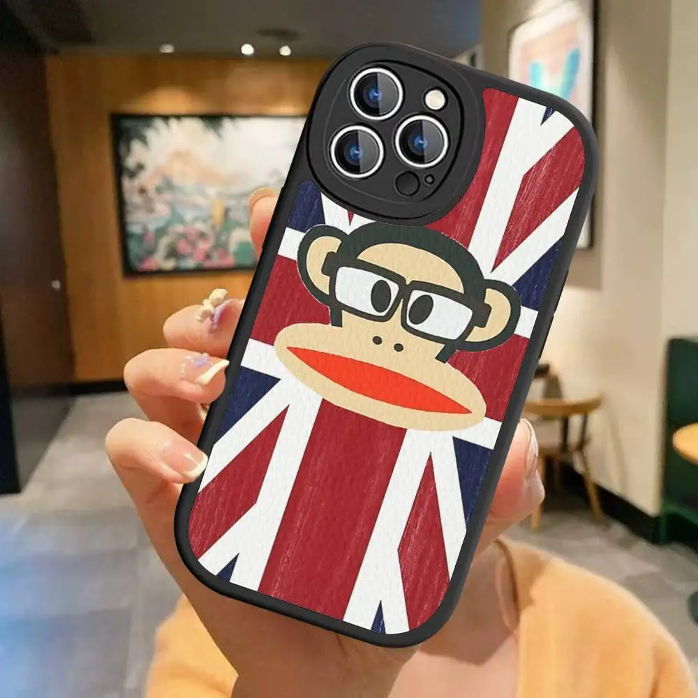 Fashion Logo P-Paul F-Frank Leather Phone Case For IPhone 15 14 13 Pro Max 12 11 16 Plus Phone Cover