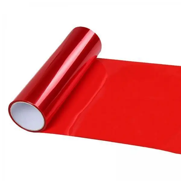 Headlight Film PVC Red 30x100cm Tint Vinyl Sheet Sticker Car Light Cover Waterproof for Night Driving