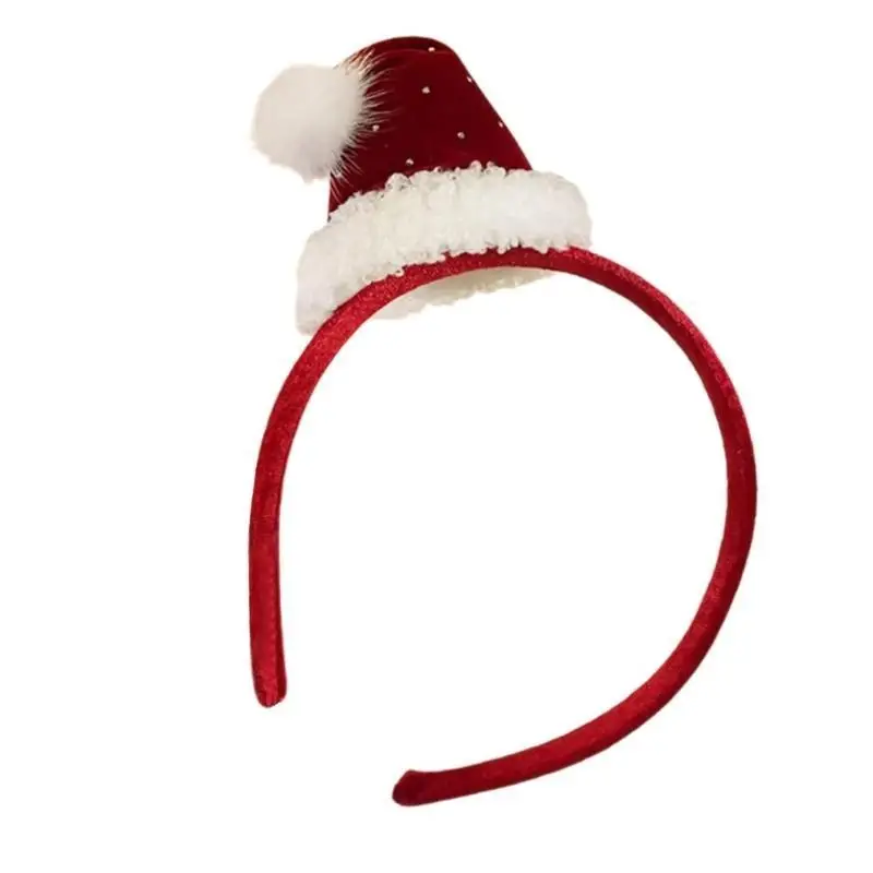 

652F Christmas Tree Headband Party Costume Santa Hat Party Karaoke Punk Photo Props Cool Party Santa Hat Hair Hoop Nightclub