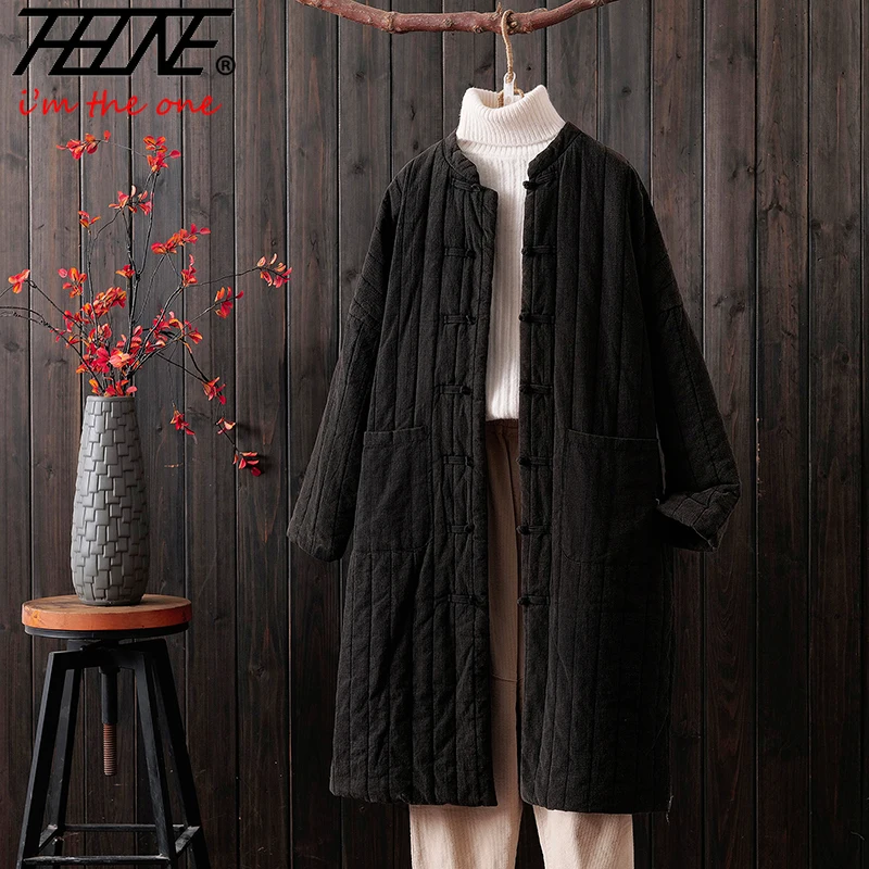 Winter Women Thick Padded Jacket Clothes 2024 Loose Warm Trench Coat Long Retro Pockets Parkasdoradas De Mujer Women\'s Clothing
