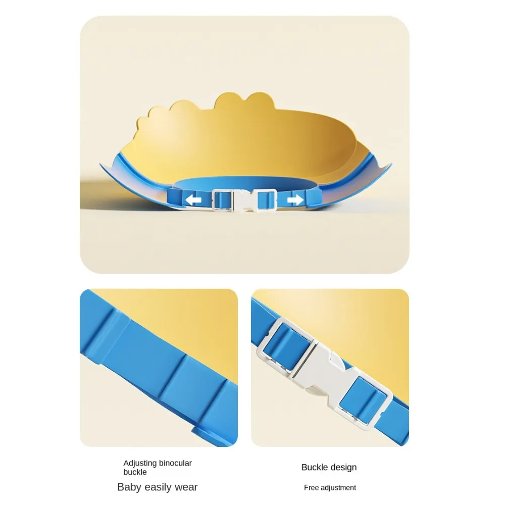 Topi Mandi Bayi Anti Air, Pelindung Telinga, Aman, Dapat Disesuaikan, untuk Mencuci Rambut Anak