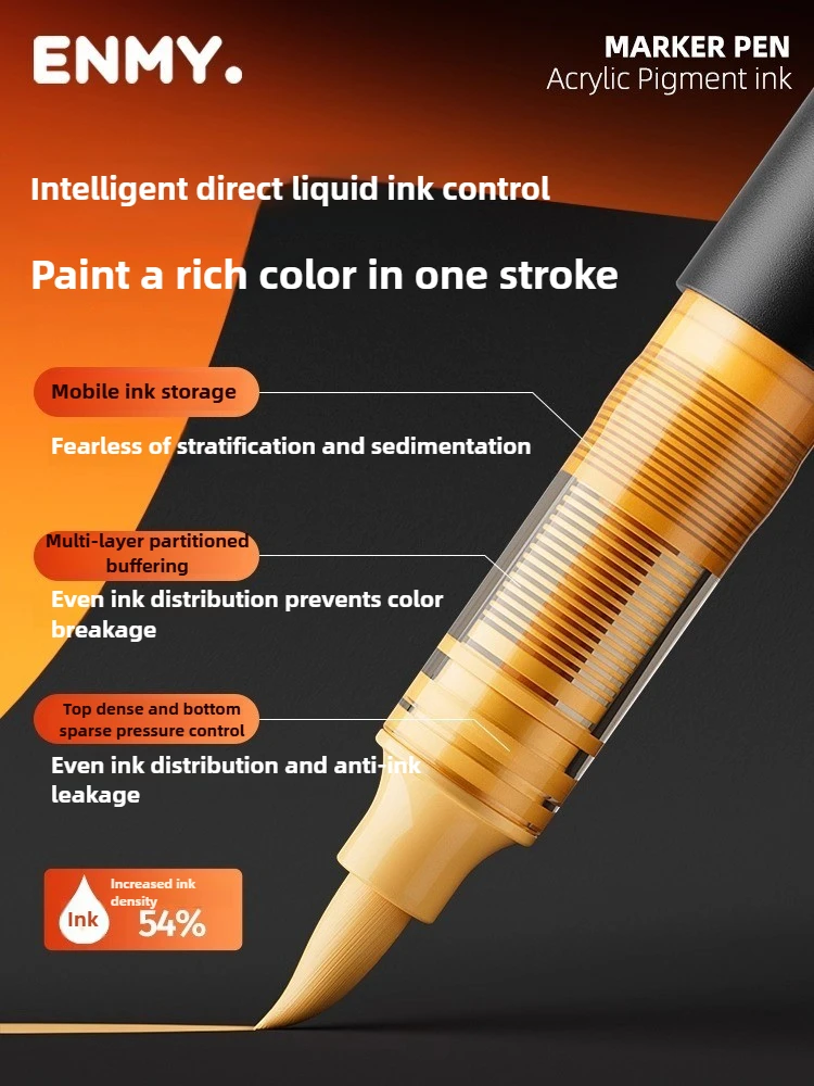ENMY 1/24/80 Colors Direct Liquid Acrylic Markers With Bag Soft Tip Non-Transparent Art Markers School Supplies Stationery