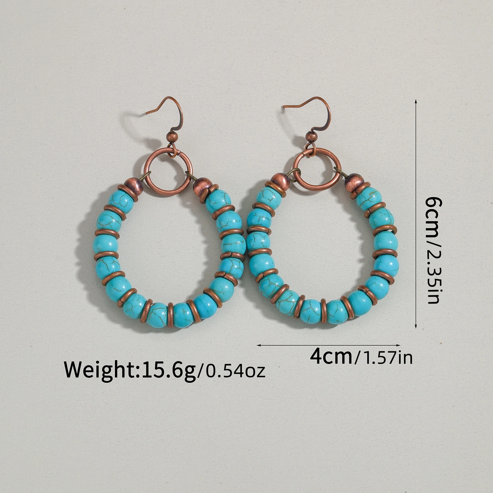 Bohemian style turquoise bead - Turquoise Stone Ring 评论和价格