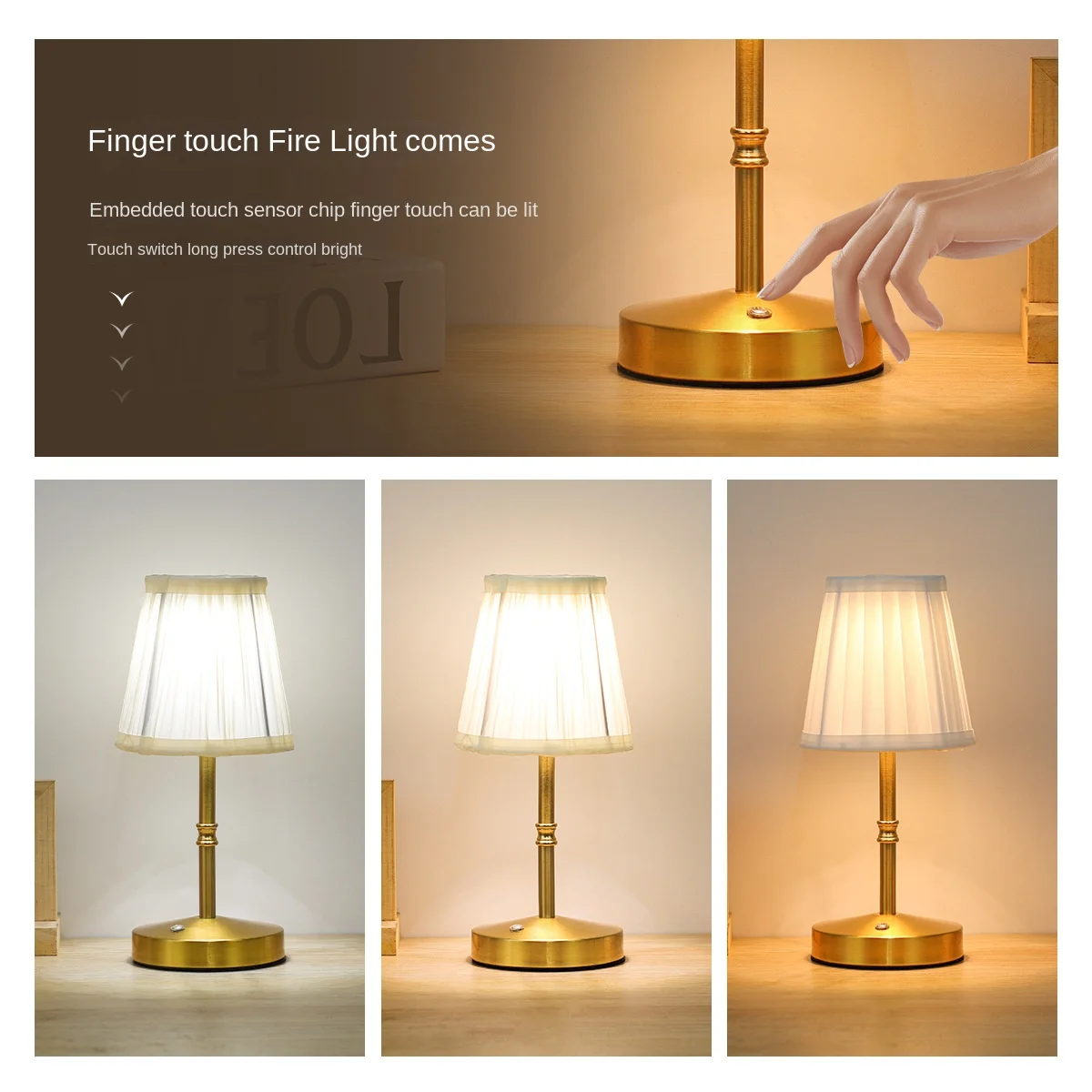 Nordic Fabric Cover Charging Table Lamp, Dining Table Ambience Lamp, High-End Bedroom Bedside Light, Small Night Light