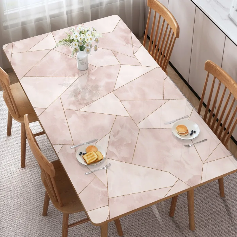 Minimalism Fashion Dining Table Mats PVC Waterproof Oil-proof Anti Scald Soft Mat Easy Clean Desk TV Cabinet Coffee Table Mats