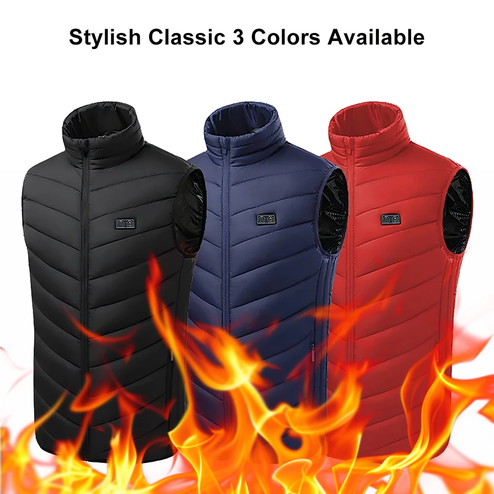 Electric Heating Vest Heated Down Jacket Man Heated Vest Men Women Usb Heated Jacket Heated Body Warmer Clothing Veste