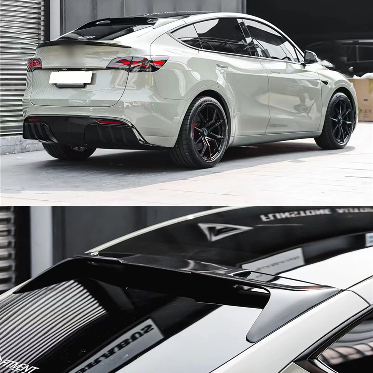 Auto Accessories ABS Body Kit Front Rear Bumper Lip Tail Spoiler For Tesla Model Y 2018-2021 Car Kits