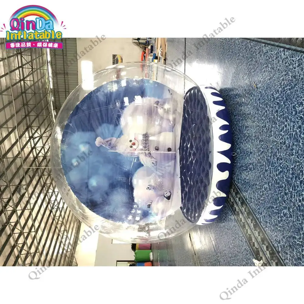 

3m Diameter Giant Inflatable Human Size Snow Globe Inflatable Snow Globe Photo Booth For Christmas Decorations