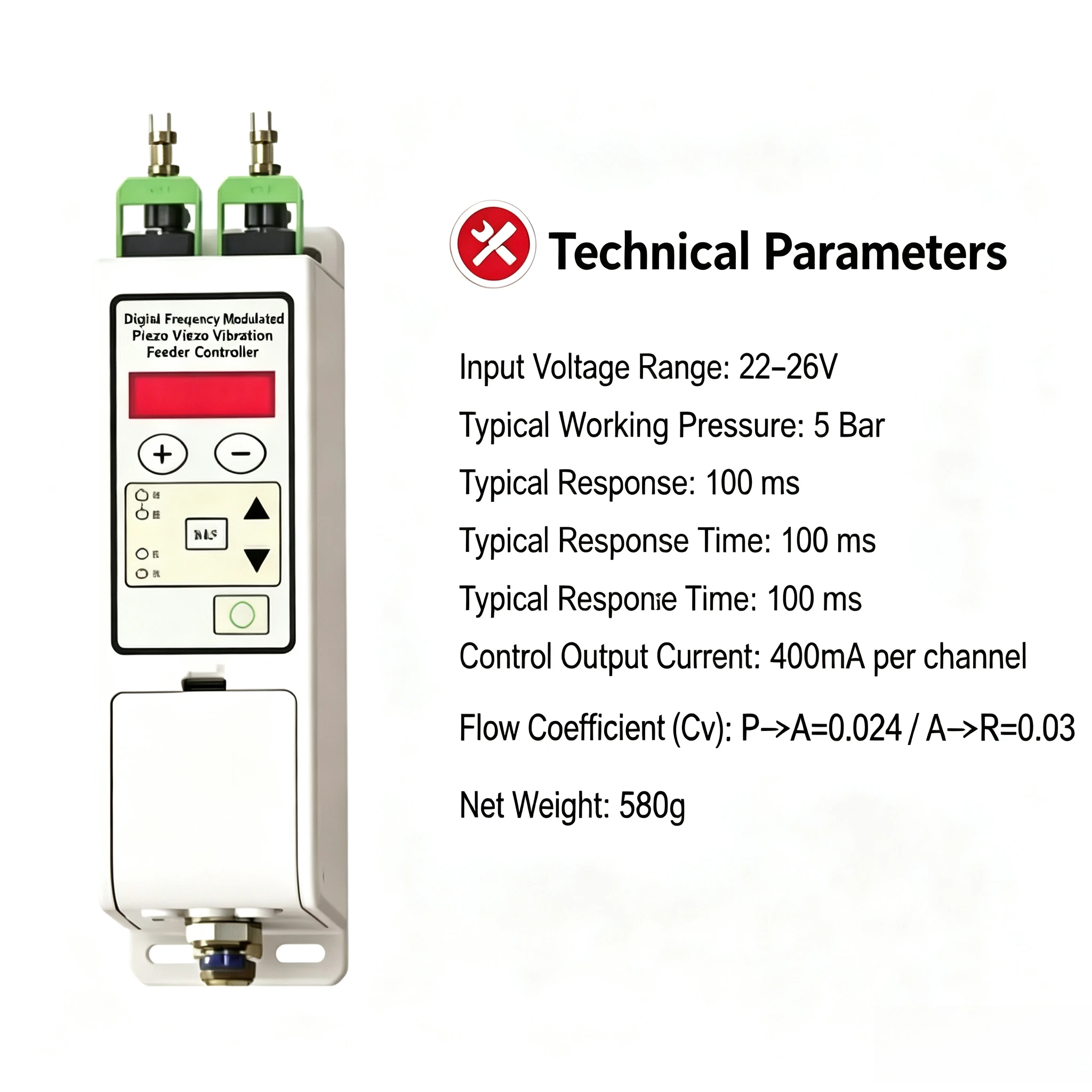 SDVS30 Intelligent Fiber Sorting Controller, Built-in Solenoid Valve Amplifier, 2-Way Fiber Vibratory Feeder Sorting Device