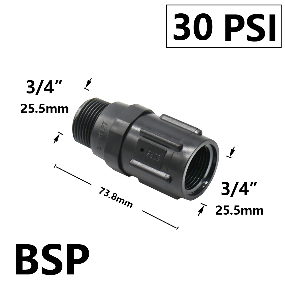 3/4 Iinch gwint BSP niski przepływ zawór do regulacji ciśnienia rolnych nawadniania kropelkowego ciśnienie 15/20/25/30/45PSI zawory redukcyjne