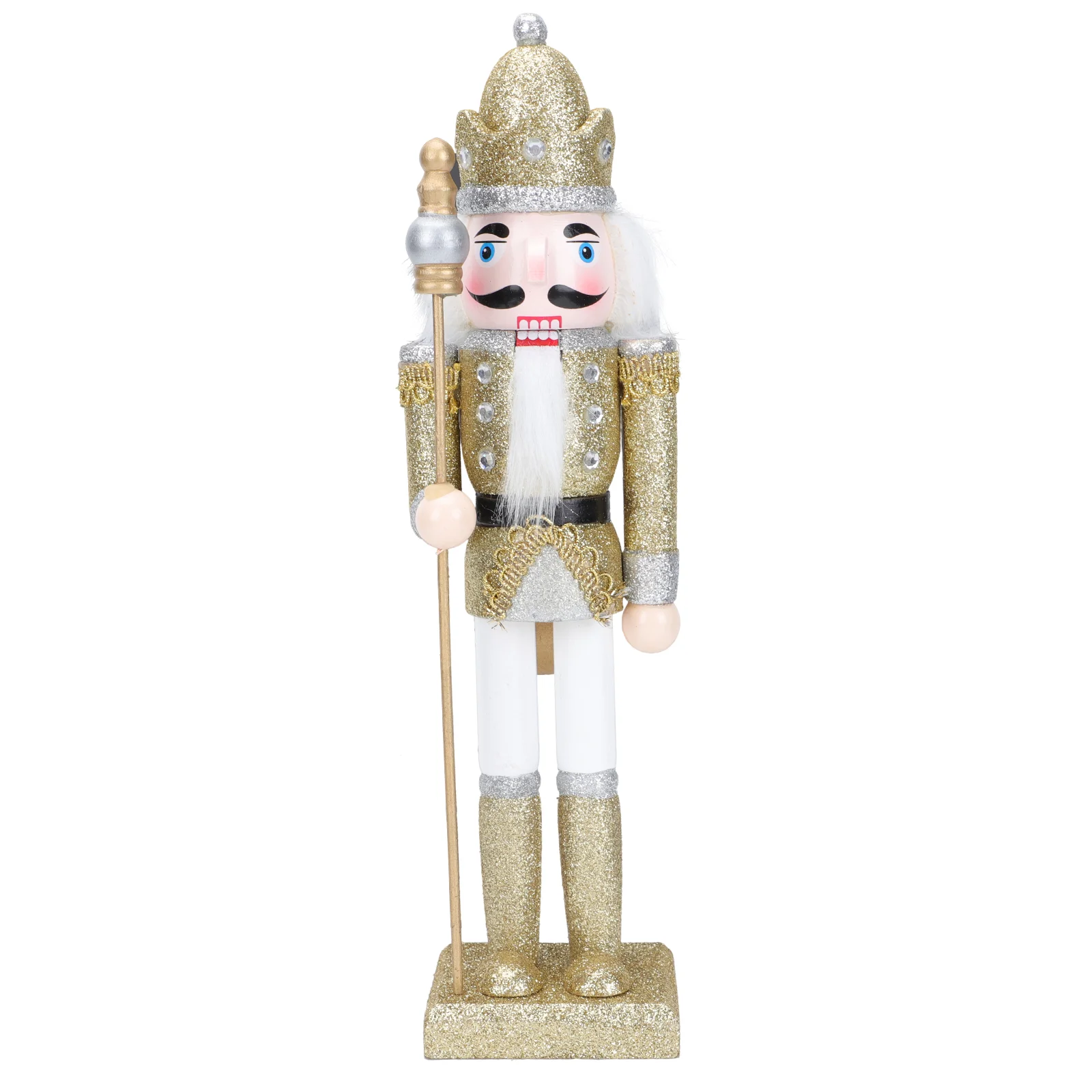 

Nutcracker Puppet Cartoon Decor Walnut Soldier Biscuit Delicate Decoration Wood Desktop Cotton