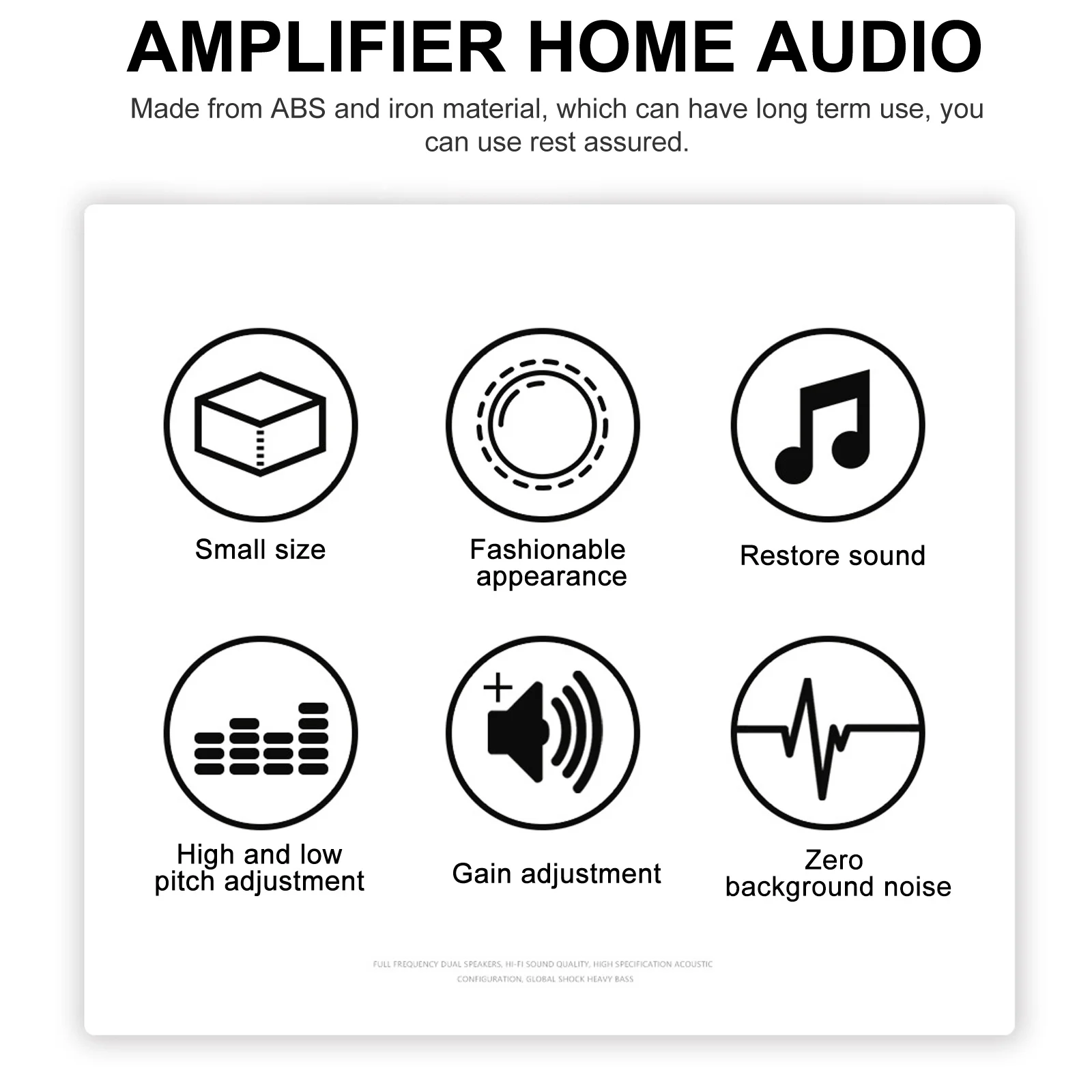 Schwarzer Vinyl-Verstärker, Plattenspieler-Vorverstärker, fortschrittliches Schaltkreisdesign für glatte Klangqualität, Heim-Audio-Stereo-Verstärker-Komponente