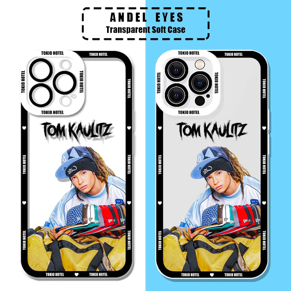 Transparent Case For iPhone 11 12 13 Mini 14 15 Pro Max 7 8 Plus XR XS 14 15ProMax Phone Case Tokio Hotel Tom Bill Kaulitz Cover