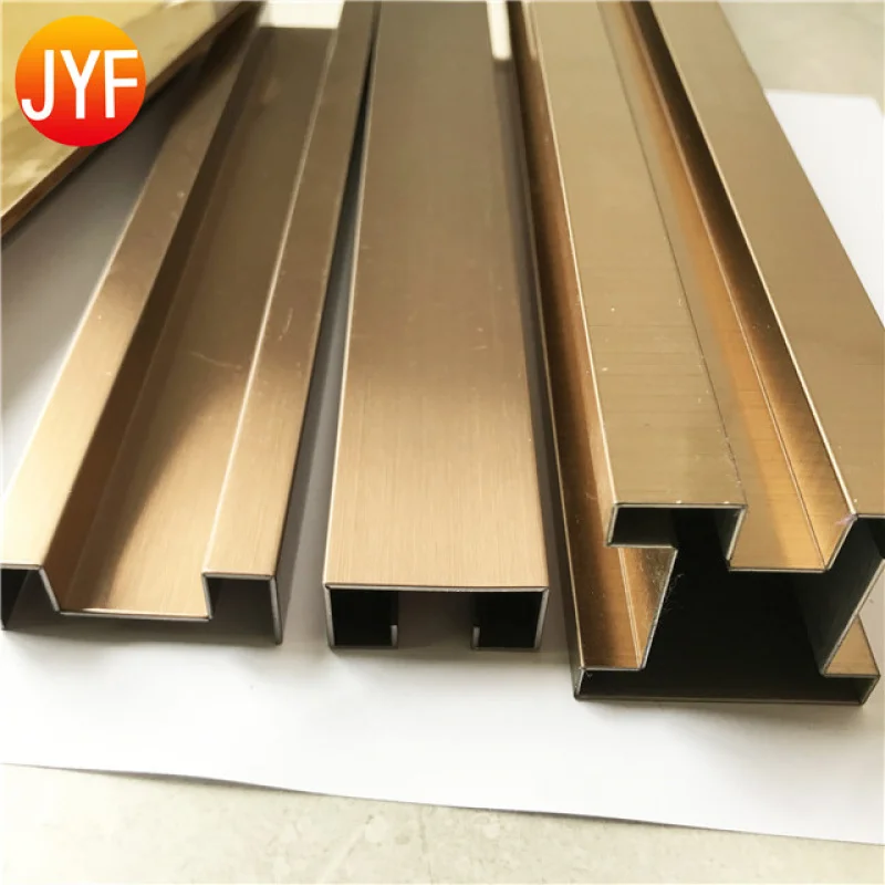 custom.ZZ0023 Customized Shape Color Mirror Finished Stainless Steel U Channel Tile Trim