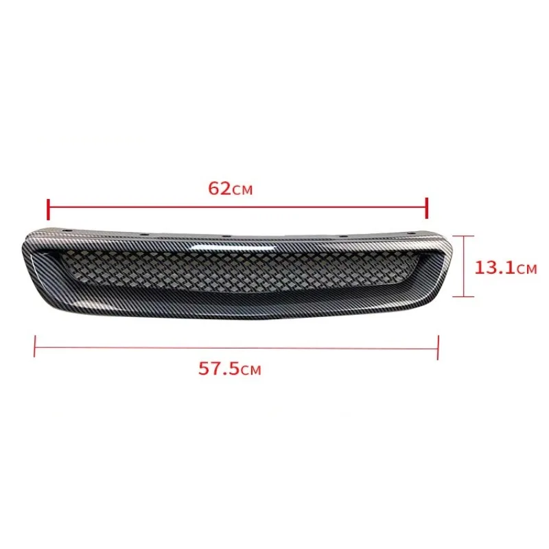 Honeycomb for Honda Civic EK EJ Type R 1996 1997 1998 Front Bumper Grille Overlay Trim Radiator Mesh Car Body Kit Tuning - view 3