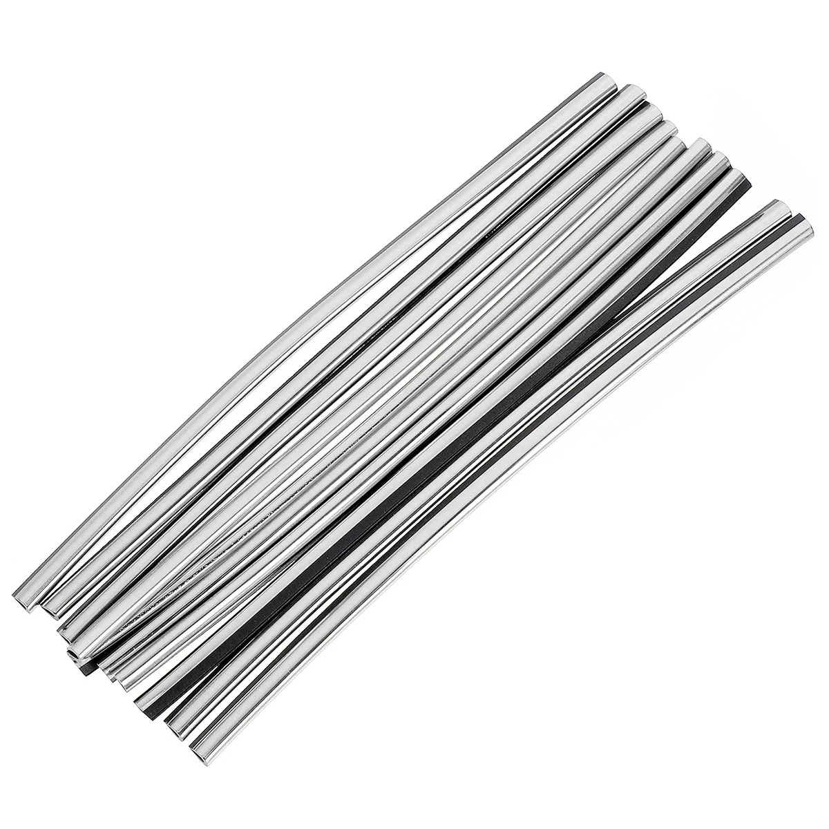 20 Pcs Cars Air Conditioning Decorative Strip Decorations Interior Conditioner Outlet Trim Molding Silver