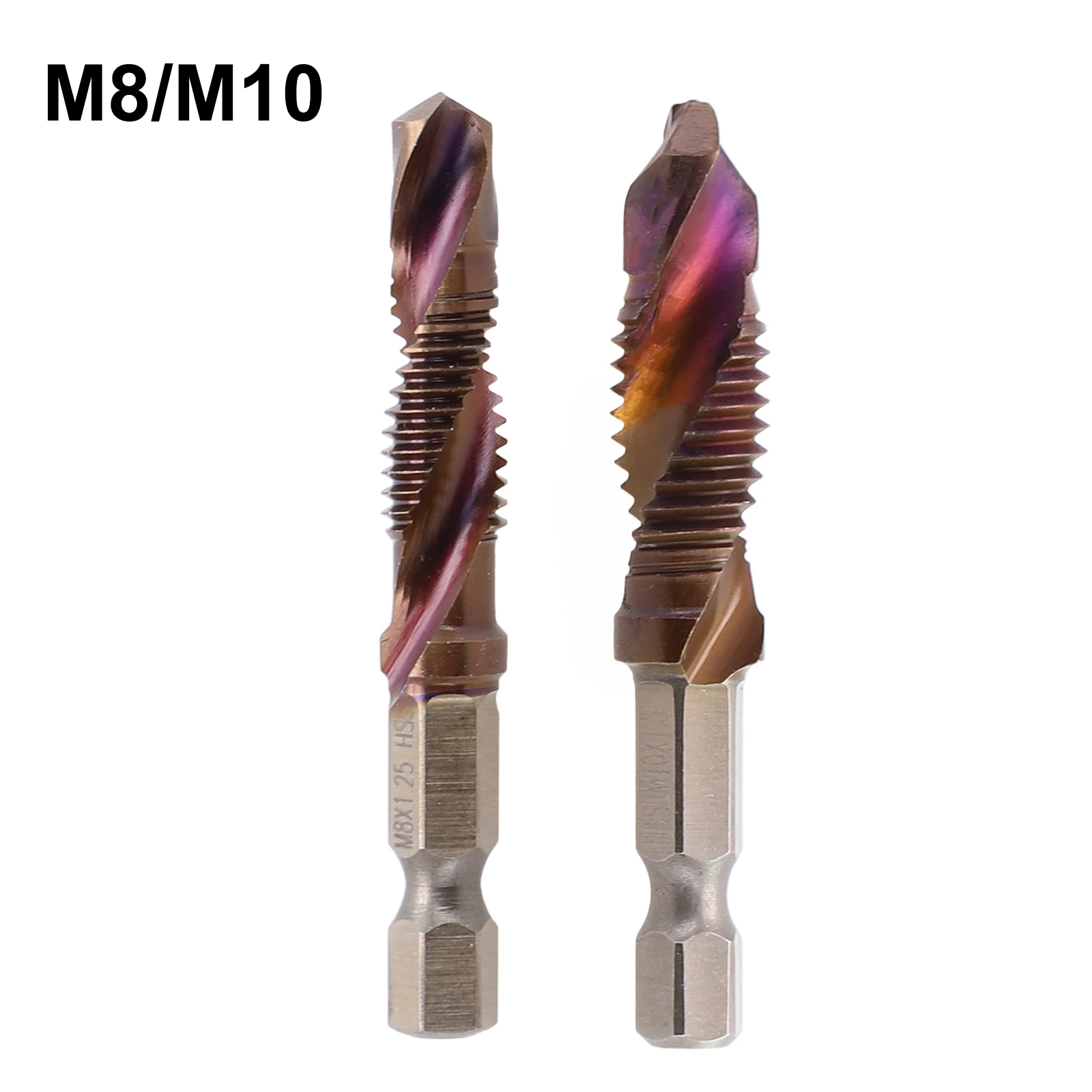 Tap Drill Bit Hex Shank Screw Bit Screw Machine Compound Tap M3-M10 HSS Screw Thread Bit Screw Machine Compound Tap Hand Tools
