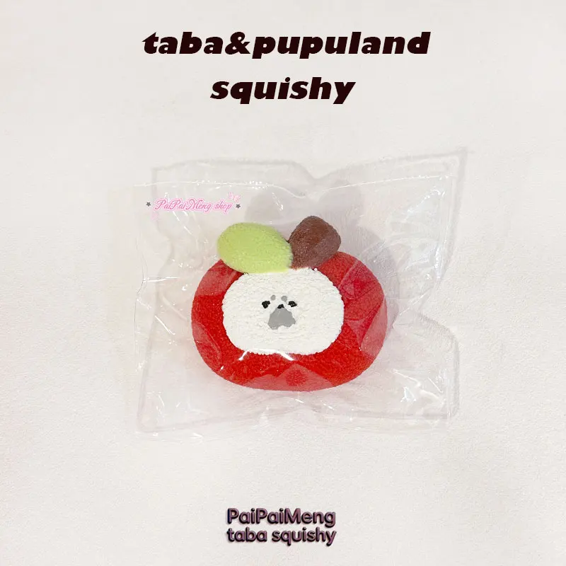 

1pc of glutinous rice mud texture stress relief clay, cute apple seal design, food-grade silicone slow rebound stress relief toy