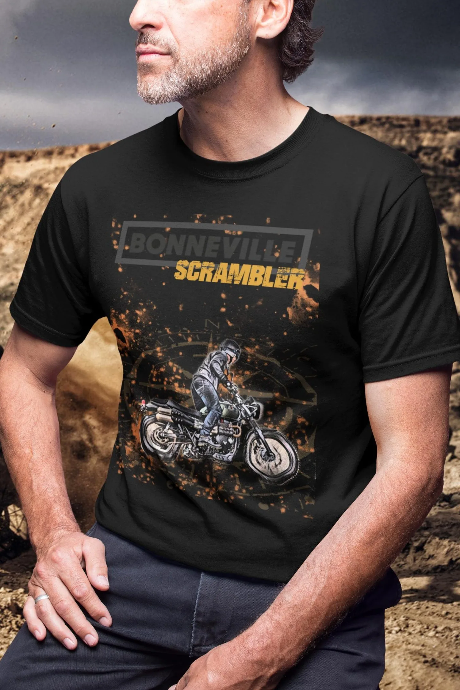 

456@EY T.riumph Bonneville Scrambler T Shirt The Icon of Cool Motorcycle Tee British Twin Rider Graphic Top For T.riumph Fans Cl