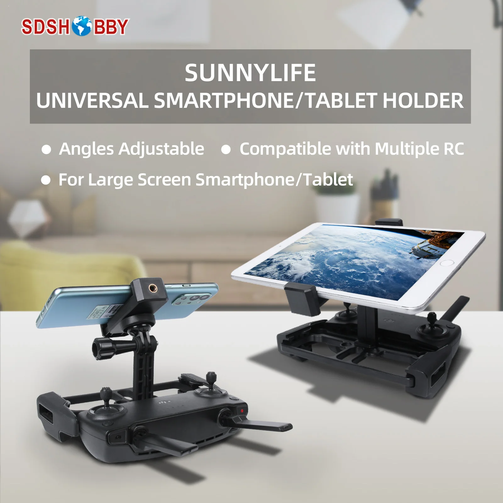 

Пульт дистанционного управления Sunnylife, держатель для планшетов с ремешком на шею, регулируемый угол для Mini 3pro/SE/Air2S/Mavic3/2