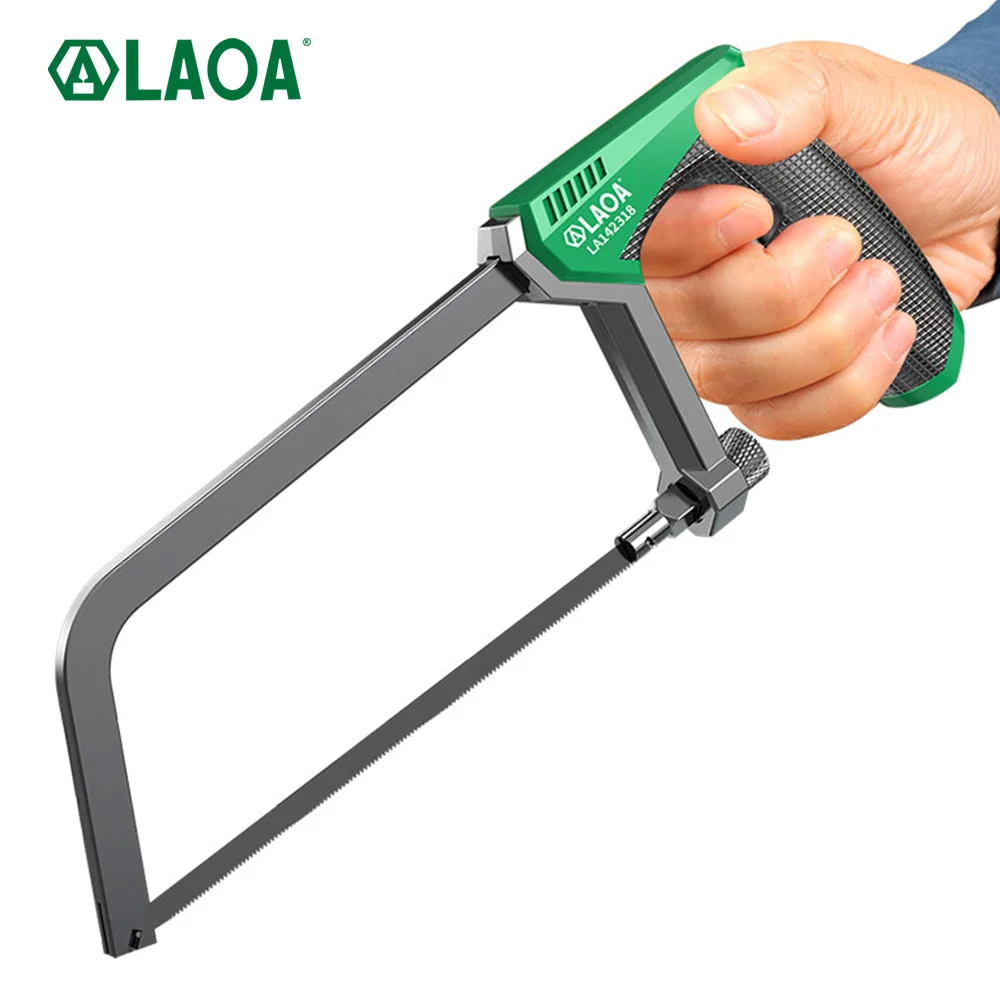 LAOA  Mini Hacksaw Stand Small Home Handheld Woodworking PVC Metal Cutting Multifunctional Hand Saw