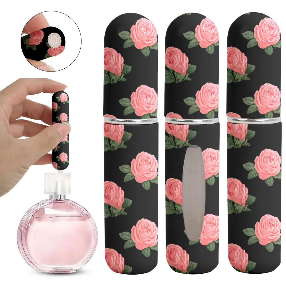 New 5ml Mini Perfume Bottle Refillable Empty Spray Rotating Bottle Portable Empty Cosmetic Containers