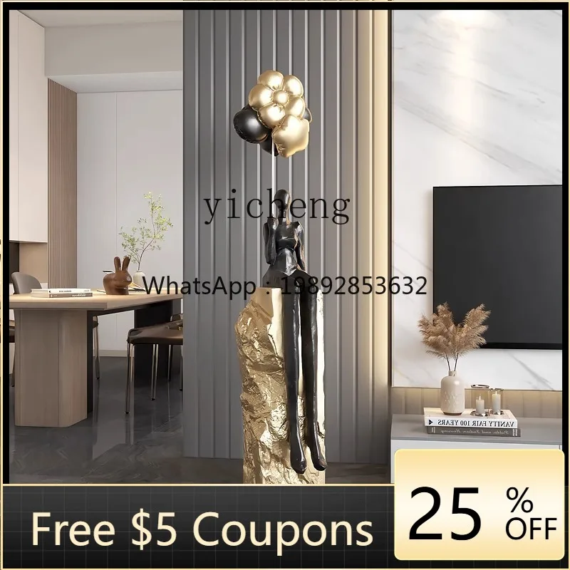 

1ZC abstract art large floor-to-ceiling ornaments living room entrance decoration high-end hotel lobby sculpture