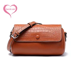 2023 New Lady Luxury Genuine Leather Shoulder Bag Barrel-shaped Women's Messenger Pack  Croco Cowhide Fashion Crossbody for Girl