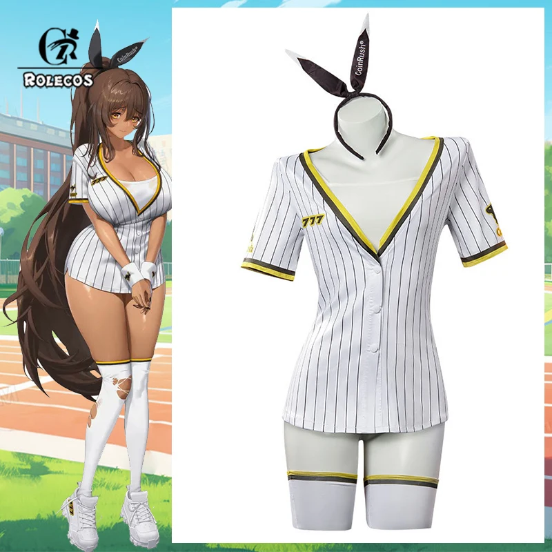 

ROLECOS NIKKE Goddess of Victory Noir Baseball Sports Costume Nikke AT BAT Baseball Cheerleader Noir Women Cosplay Suit