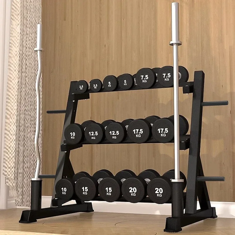 Three Layer Dumbbell Rack Hexagonal Adjustable Dumbbell Rack Home Fitness Equipment Accessories Round Head Dumbbell Storage Rack