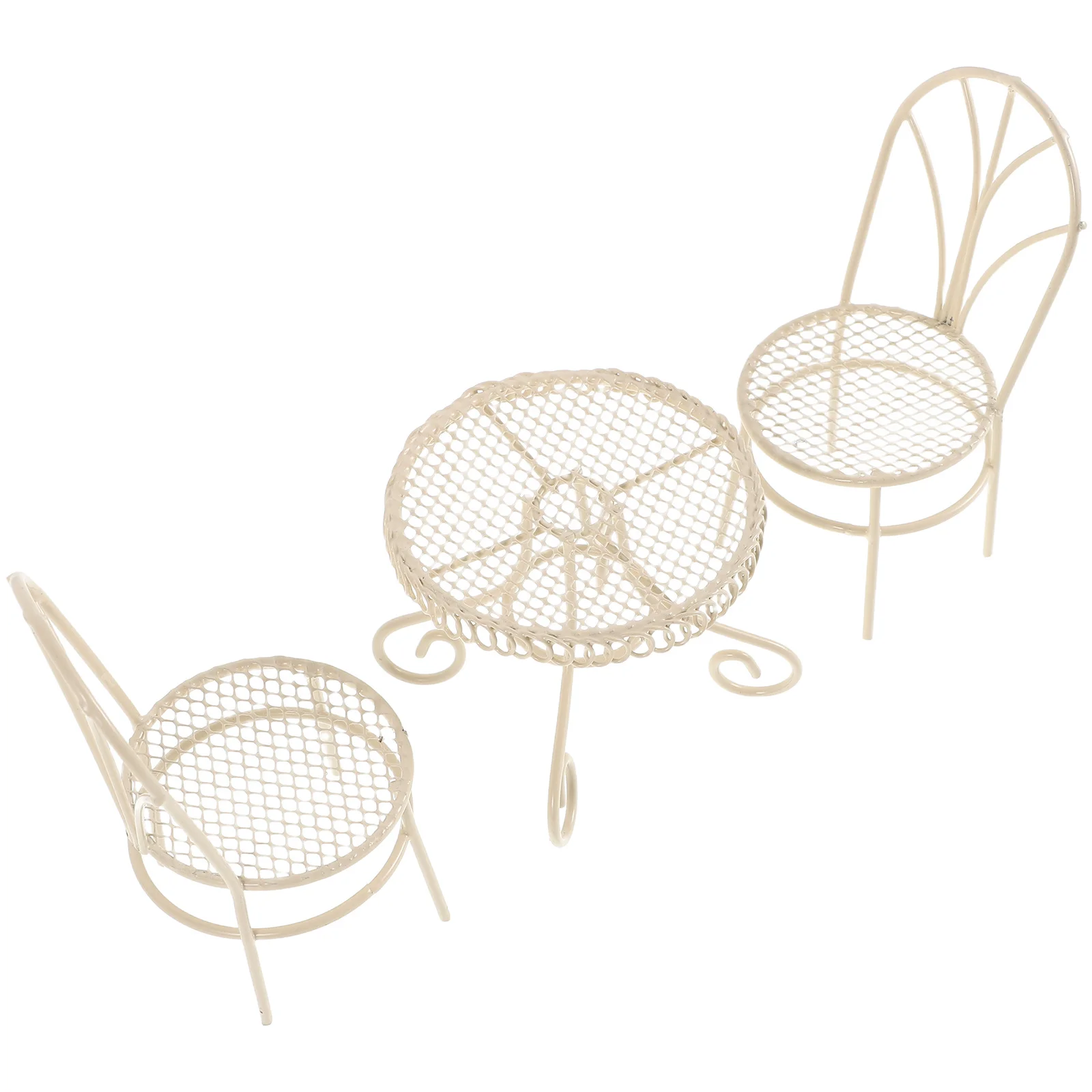 1 مجموعة أثاث حديقة مصغرة مجموعة كرسي طاولة صغير رائع للمنزل حديقة سطح المكتب الديكور التصوير الدعامة الصغيرة