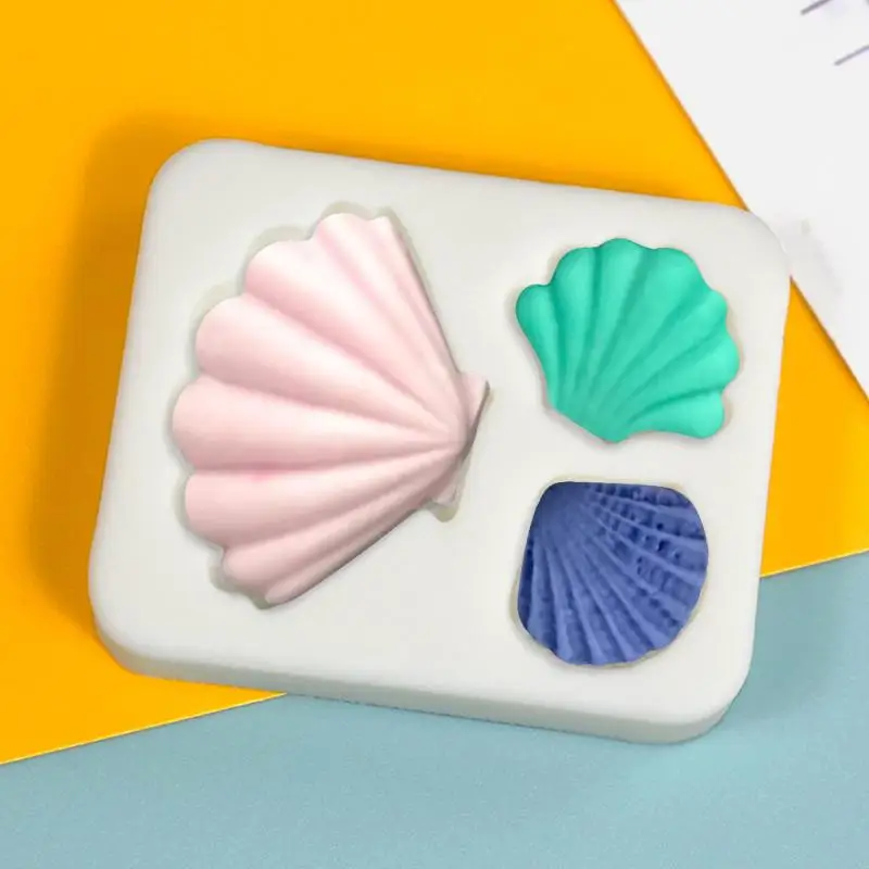 1Pcs Shell Pearl Silicone Mold Sugarcraft Cupcake Baking Mold Fondant Cake Decorating Tools