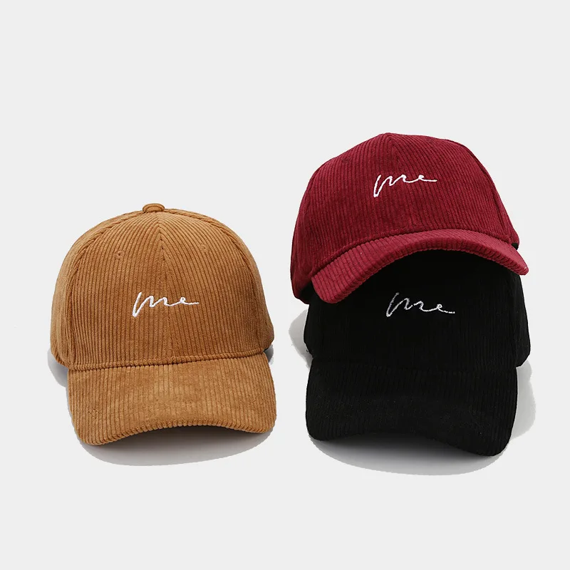 

Corduroy Baseball Cap For Women Men New Cotton Solid Color Sunhat Sport Snapback Caps Autumn Warm Fashion Hip Hop Fishing Hat