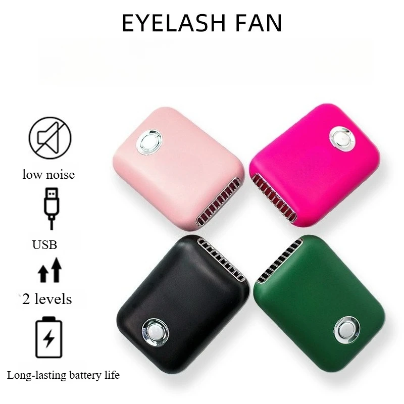 

Eyelashes Fan Dryer USB Charging Mini Handheld Portable Lash Extension Graft Dedicated Dryer Low Noise Makeup Tools 4 Colors