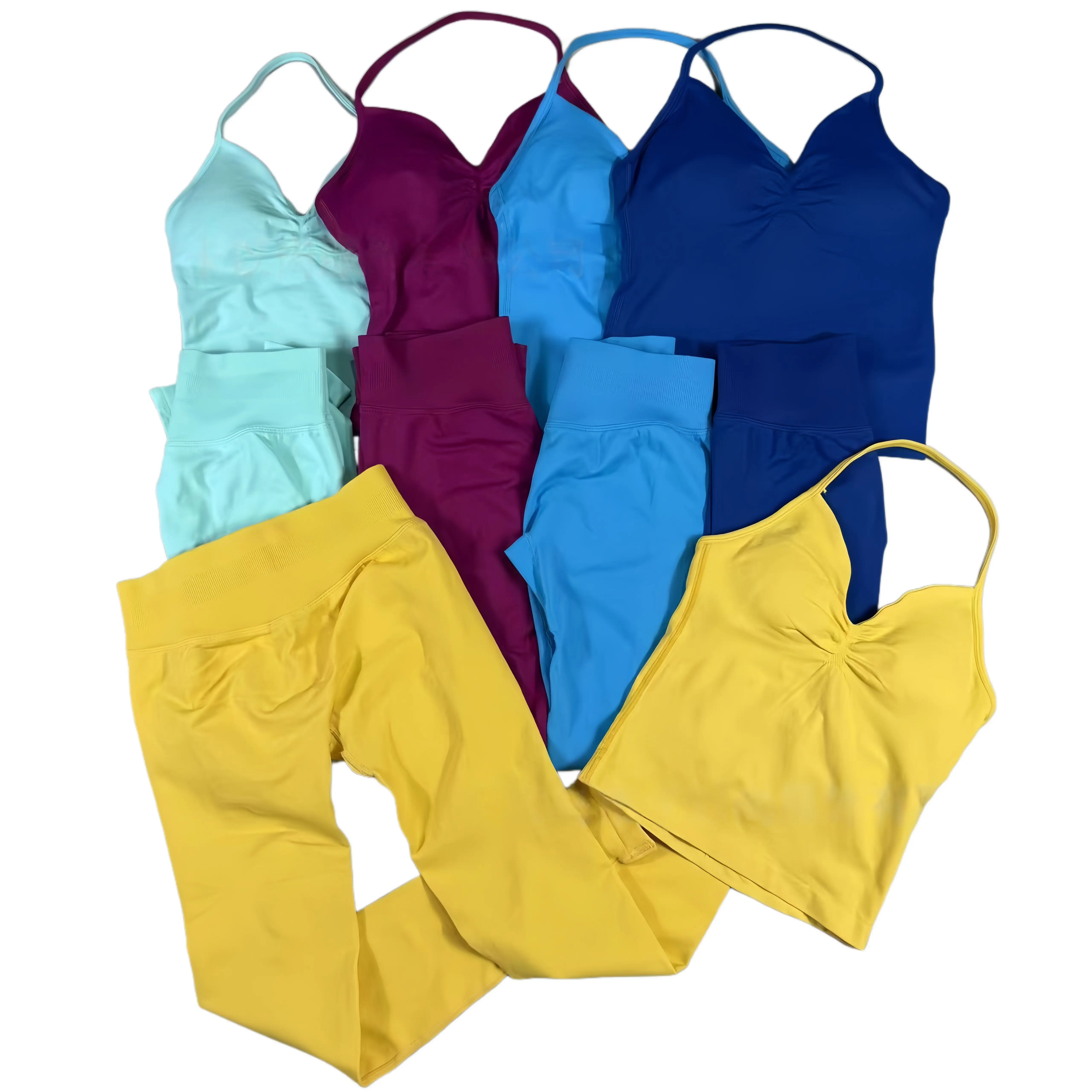 

Sports Comfortable Breathable Vest Set Neck Tights Fitness Wear Sports Running Waist Set Comfortable Women