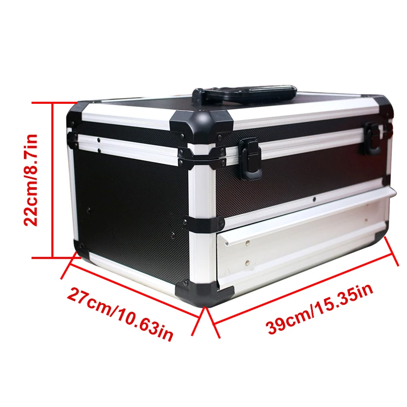 Aluminum Case Tool Box With Drawers Portable Multi Tool Storage Case For tools Electric Suitcase Equipment Tools Organizer Box