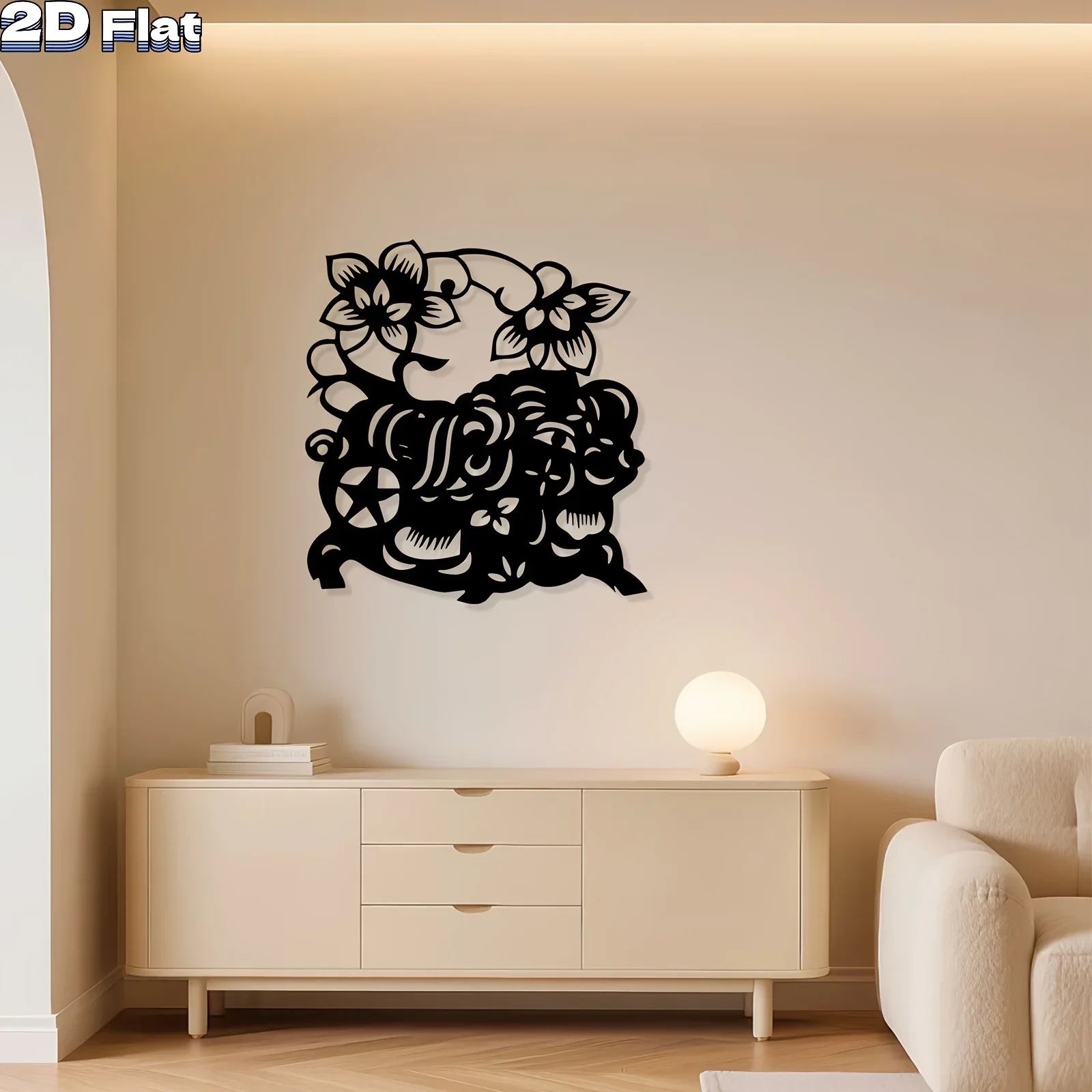 Farmhouse Sheep Iron Wall Art, Home Ornament, Nice Gift for Christmas Bridal Shower Housewarming Anniversary Wedding
