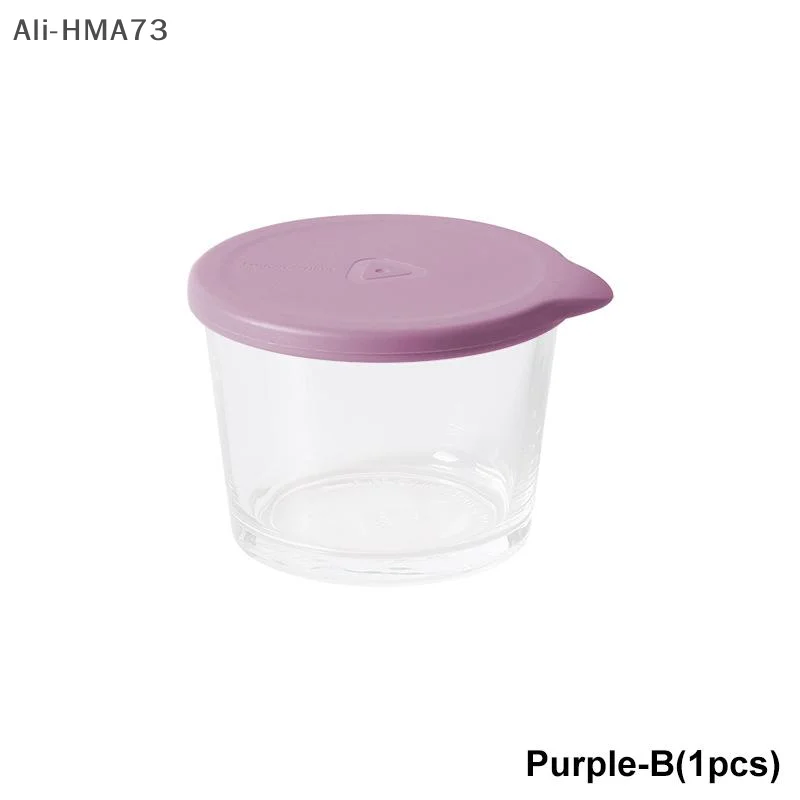 1pc 주방 유리 뚜껑이있는 그릇 120/260ml 작은 소스 컵 조미료 식기 누출 방지 디핑 그릇 야외